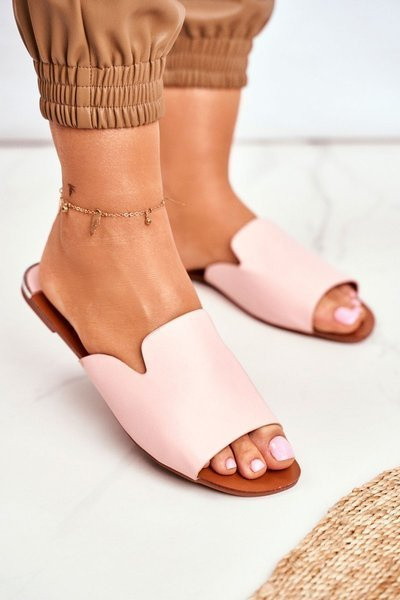 Women's Flat Flip Flops Pink Mimios