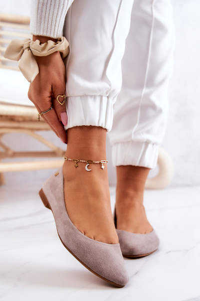 Ballerines en daim pour femmes Maciejka 04100-42 Beige