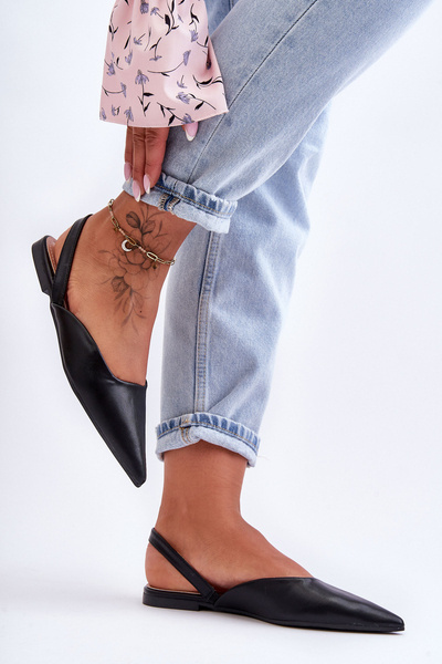 Ballerines Slip-On Cuir Femme Noir Germes