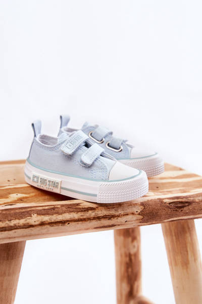 Adidași din pânză pentru copii cu Velcro Big Star KK374078 Blue