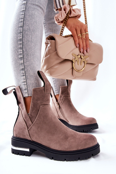 Insulated Chelsea Boots With A Zipper Cappucino My Way