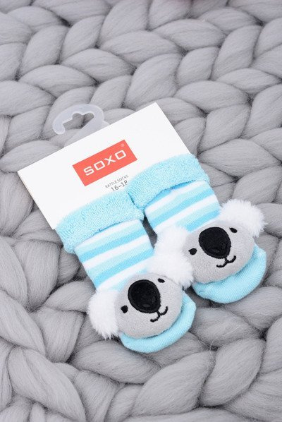 Socken für Kleinkinder mit Rassel Koala Bär Soxo