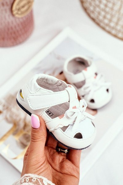 Child's Sandals For Girls White Leather Maentra
