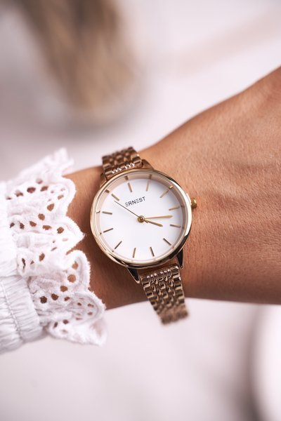 Moteriška laikrodžio apyrankė Ernest Gold Classic