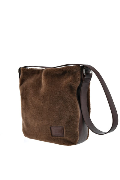 Faux Fur Bag Big Star OO574035 Brown
