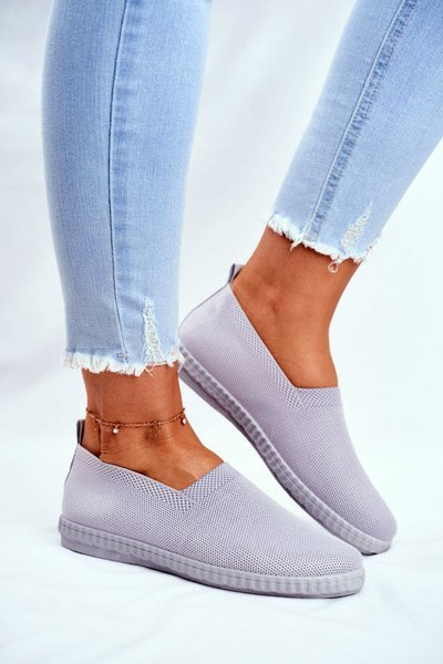 Baskets Femme Slip-on Gris Grigio