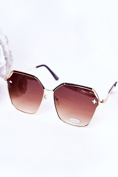Lunettes De Soleil Géométriques Marron Ombre
