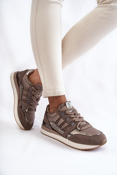 Modische Damen Sportschuhe Big Star KK274112 Dunkelgrau