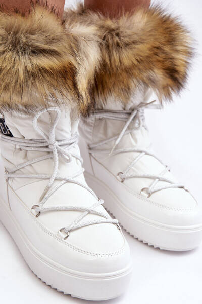 Damen Schnürstiefel Weiß Santero