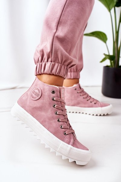 Women's Leather Warmed Sneakers Big Star EE274113 Pink