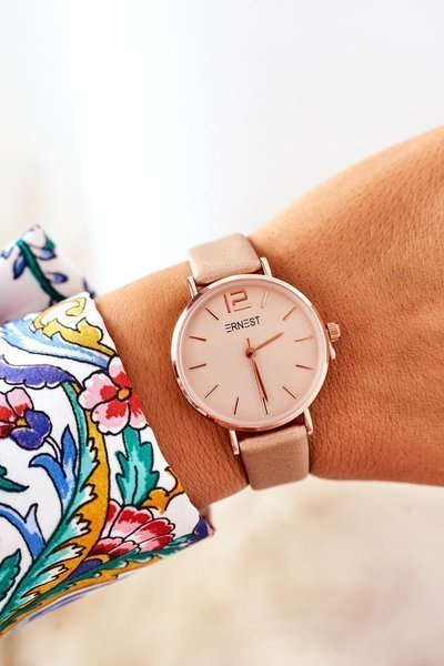 ERNEST Gold auf nickelfreiem Lederarmband