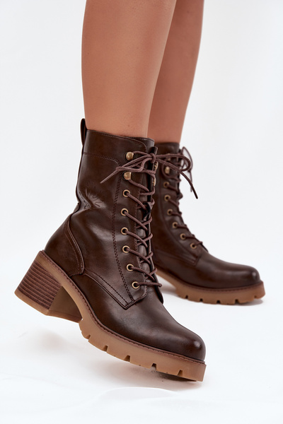 Damen Workery auf Blockabsatz Vinceza 89136 Warmes Braun