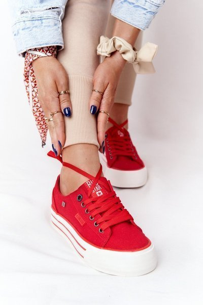 Adidași pentru femei pe o platformă Big Star HH274053 Red