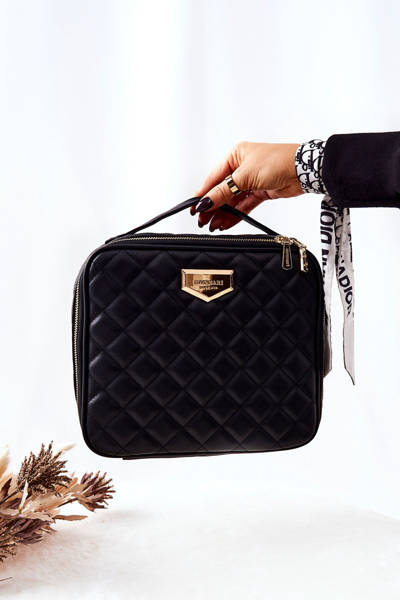 Didelis kosmetikos krepšys Quilted Monnari CSM0040-020 Black