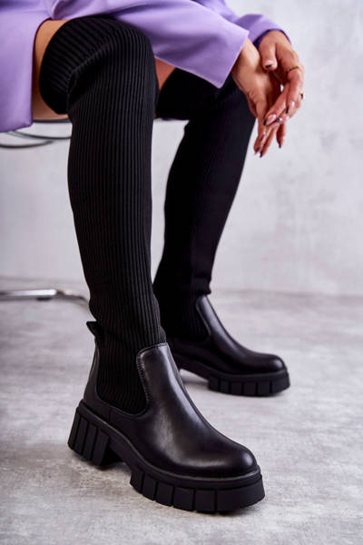 Bottes hautes pour femmes Workers noires Austin