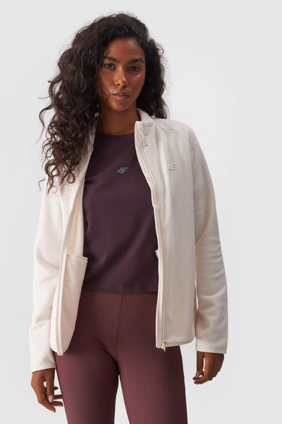 Polaire Regular Avec Col Femme 4F Crème 4FWMM00TFLEF294-12S