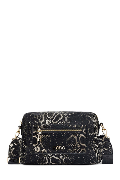 „NOBO Satin Pattern Messenger“ krepšys N1330-CM23 juodas-auksinis
