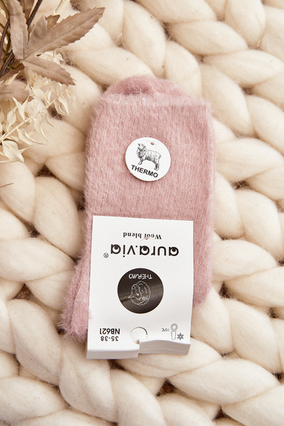 Warm Smooth Women's Alpaca Socks Pink