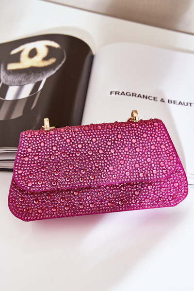 Sac De Soirée Décoré Fuchsia Kariti