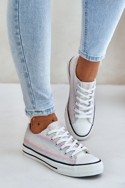 Baskets Pour Femmes Décorées De Paillettes Multicolores Nolrina