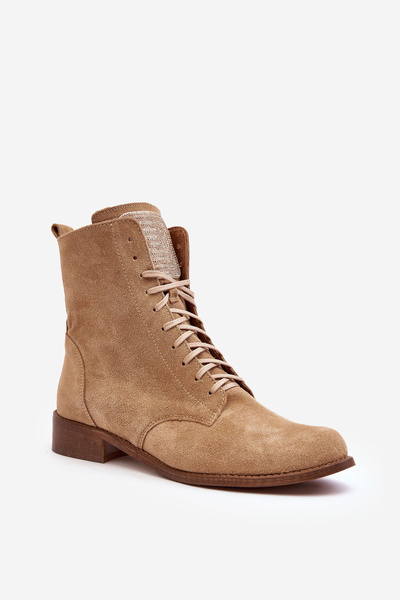 Nicole 2848 Women's Suede Beige Boots