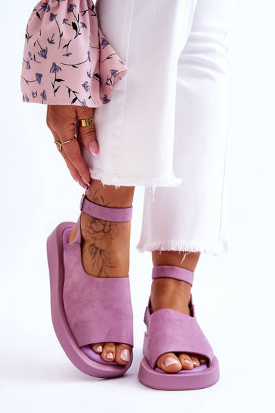 Comfortable Women's Sandals On The Platform Violet Rubie