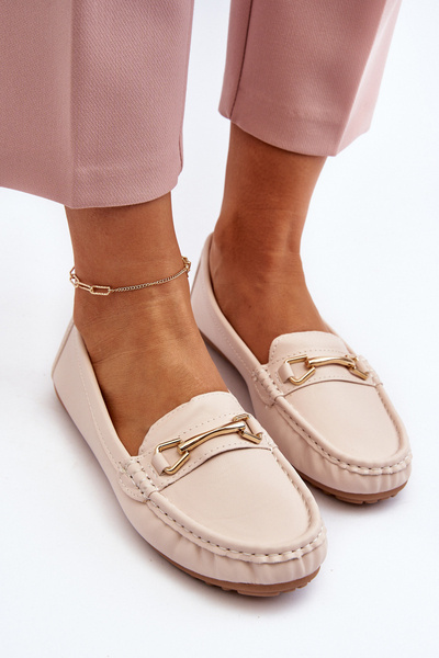 Damen-Slipper zum Hineinschlüpfen mit glänzender Dekoration in Beige This Moment