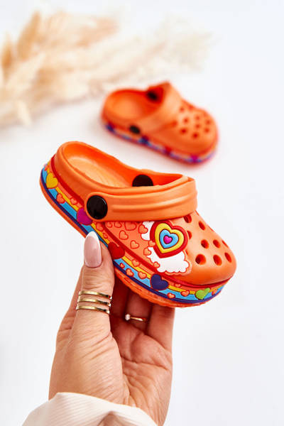 Chaussons Enfant Mousse Crocs Orange Charie