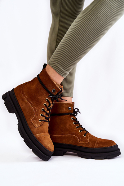 Cizme calde din piele de căprioară Big Star KK274524 Brown