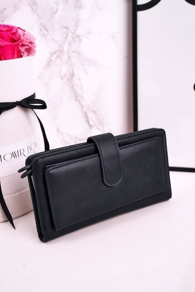 Large Women's Wallet With An Extra Space For Cards Navy