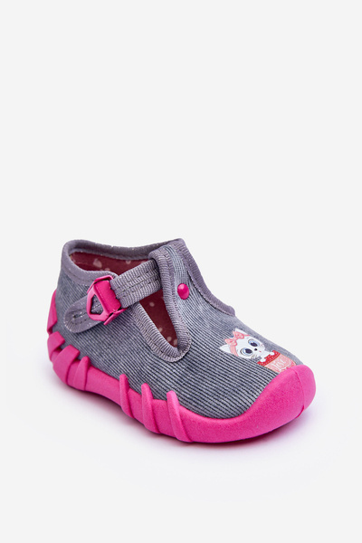 Katzen Kinderschuhe Befado 110P480 Grau-Rosa