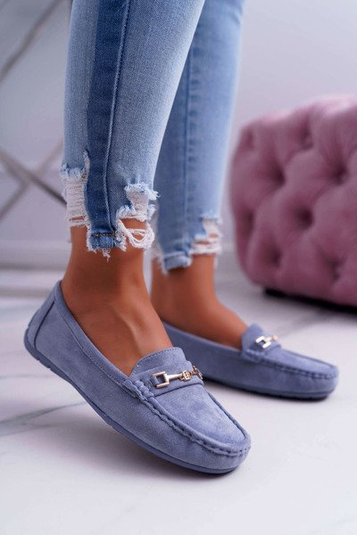 Mocassins Légers En Eco-suède Pour Femme Bleu Think