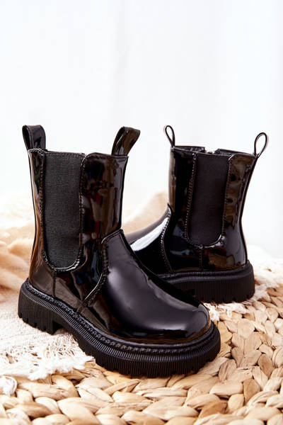 Fleecegefütterte Kinderstiefel Schwarz Aletris