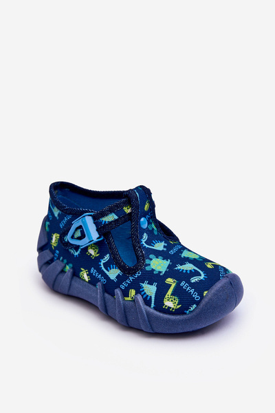 Befado Papcie Schuhe Dinosaurier 110N464 Blau