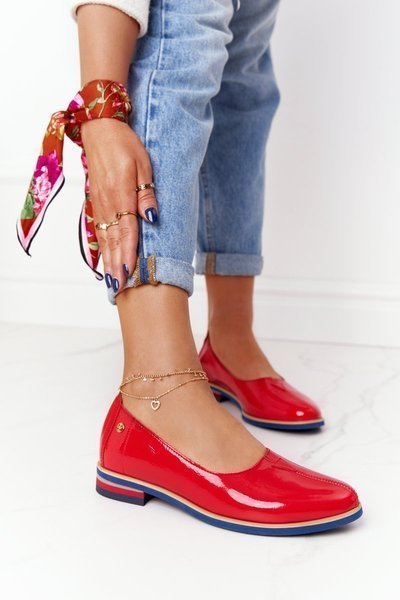 Chaussures En Cuir Verni Pour Femme Maciejka 05035-08 Rouge
