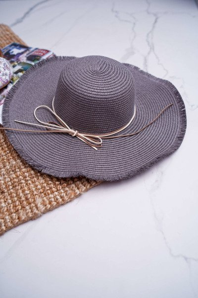 Chapeau de Paille Femme Gris La Madrid