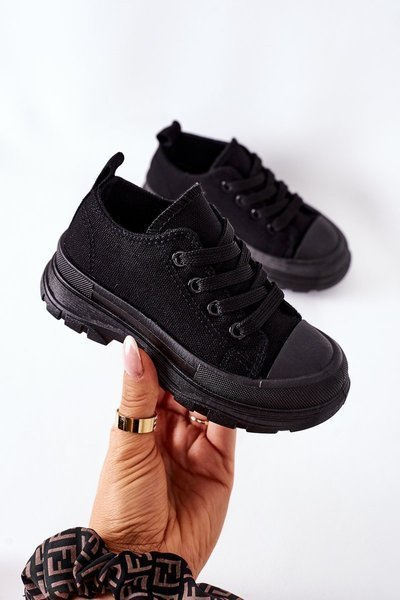 Kids Platform Sneakers Schwarz Reisezeit