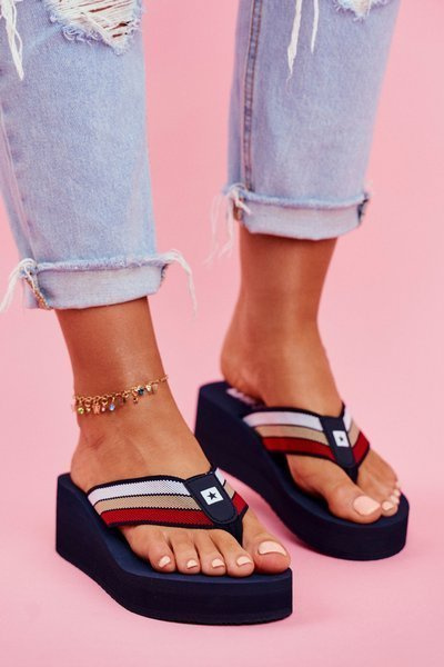 Claquettes pour femmes Tongs Big Star Navy FF274A301