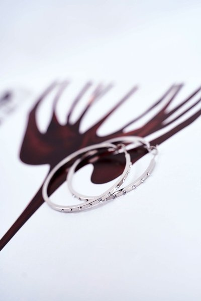 Boucles d'oreilles Femme Argent Roues Suspendues Zirkons Tamara