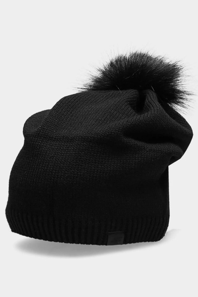 Bonnet d'hiver pour femme 4F 4FAW23ACAPF289-20S Noir