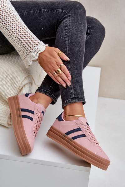 Baskets Femme Sur Plateforme Roses Egelia