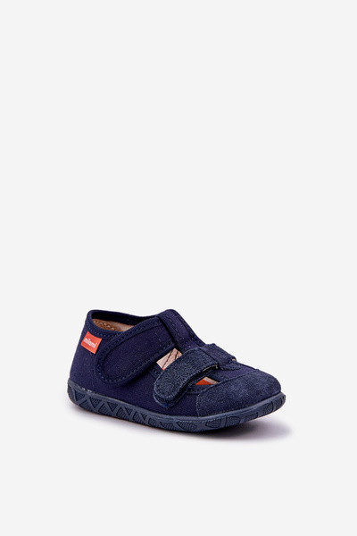 Children's Slippers Milami With Velcro Dark Blue Reathiana