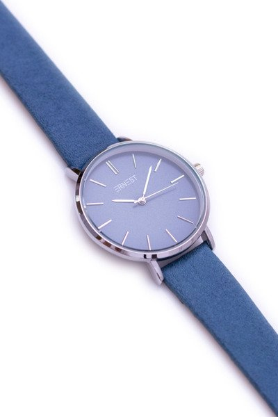 Montre Femme Ernest Montane Bleu Marine Enveloppe Argentée