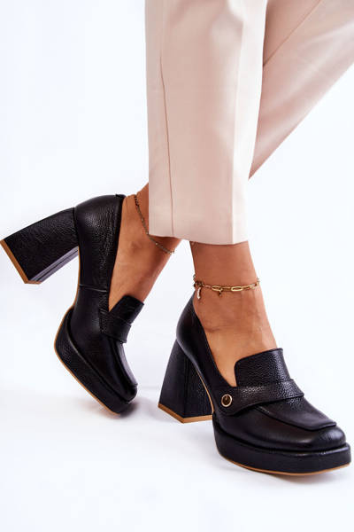 Leather Pumps Lewski Shoes 3195/2 Black