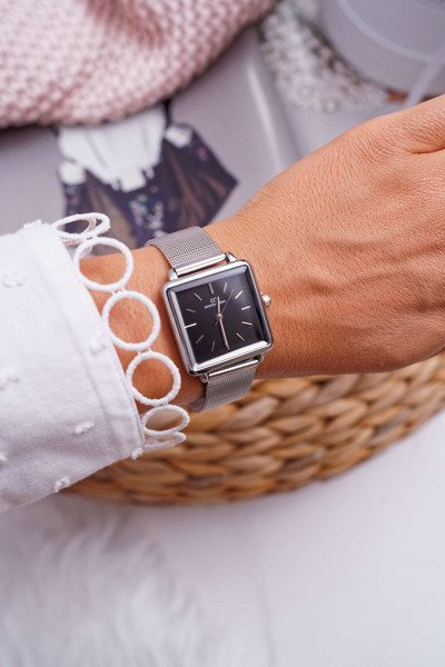 Women's Watch Giorgio și Dario Silver Black Fanne Shield