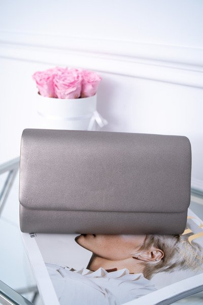 Damen Abendtasche Silber Grau Clutch Bag