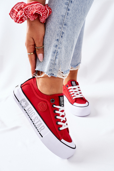 Baskets sur plateforme BIG STAR II274025 Rouge