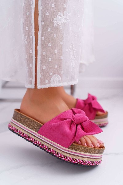 Tongs Plateforme Fuchsia Chantal
