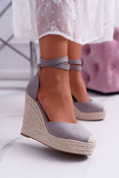 Sandales à plateforme Canterola gris lin pour femmes