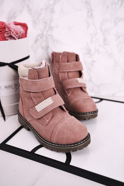 Szőrmével szigetelt gyerekcsizma Pink Emma